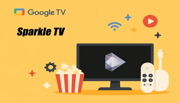 Sparkle TV comme iptv application chrome cast